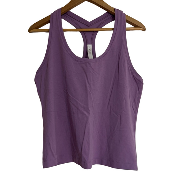 Lululemon Athletica Lulu Racer Back Mauve Purple Dot Size 16 Tank Top - Picture 1 of 2
